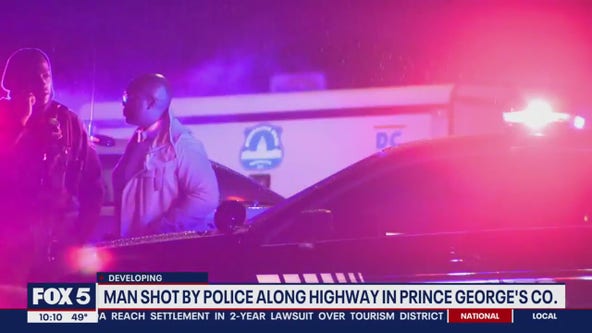 Man shot by police along highway in Prince George's Co.