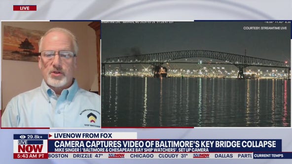 Camera captures Baltimore's Key Bridge collapse