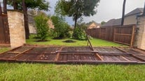 VIDEO: Fencing fallen after storms in Houston