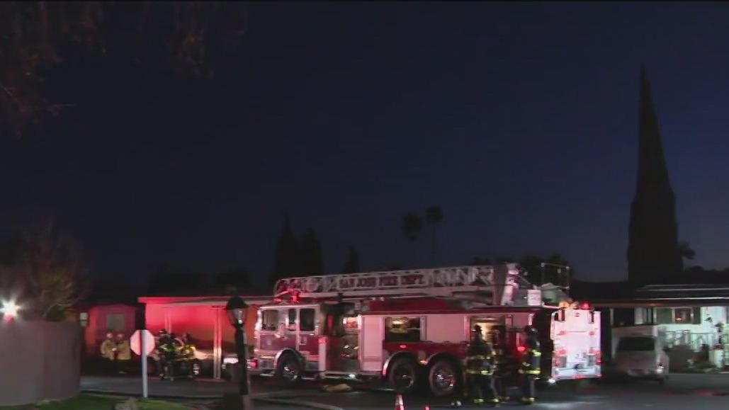 7 displaced at San Jose mobile home park fire