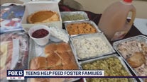 Teens help feed foster families