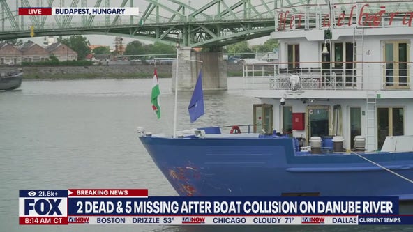 Hungary boat collision: 2 dead, 5 missing