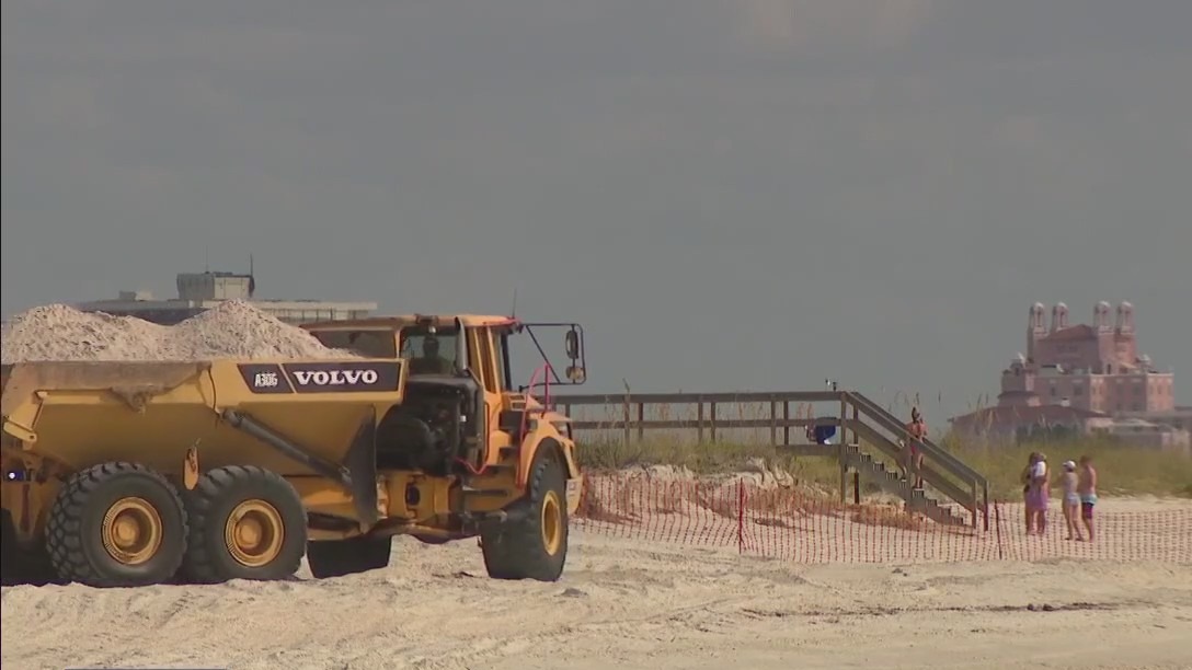 Restoring the sand after Hurricane Idalia