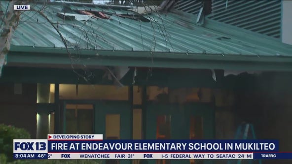 Overnight fire forces classes to be canceled at Endeavour Elementary School in Mukilteo