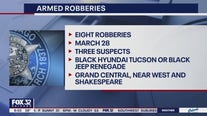 8 armed robberies reported Tuesday across Chicago
