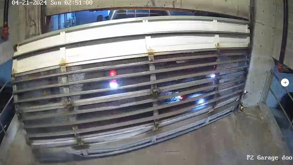 WATCH: Truck destroys parking garage gate in Capitol Hill