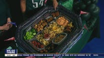 Add a finger food football stadium to your Super Bowl celebration