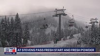 Fresh powder at Stevens Pass a wonderful sight for skiers