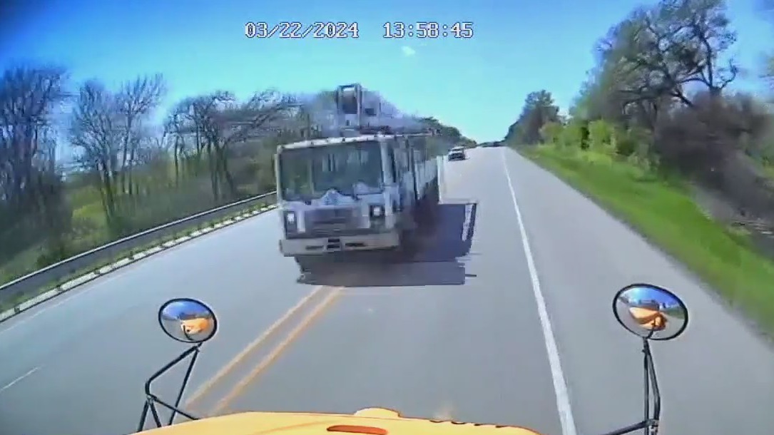 Texas school bus crash: Dash cam video