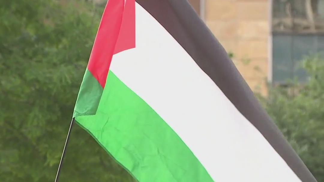 Pro-Palestine protesters gather at Austin City Hall