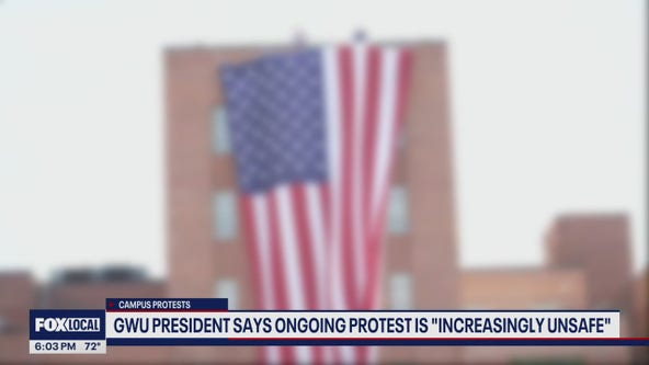 GWU President Says Ongoing Protests is Unlawful