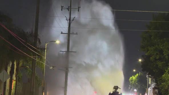 Hollywood water main break damages home, causes sinkhole