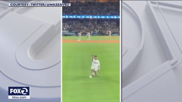 Dodgers proposal gone wrong: Fan gets tackled by security mid-proposal