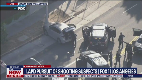 WATCH: LAPD pursuit of shooting suspects