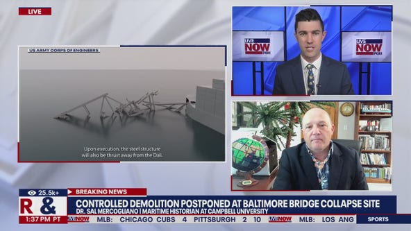 Baltimore bridge controlled demolition delayed to Monday