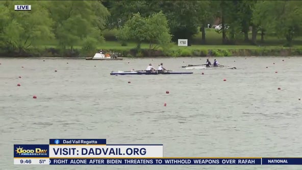 Dad Vail Regatta taking place on Cooper River