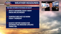 Chicago weather: Rain shower possible today