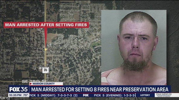 Florida man arrested after setting 8 fires near preservation area: deputies
