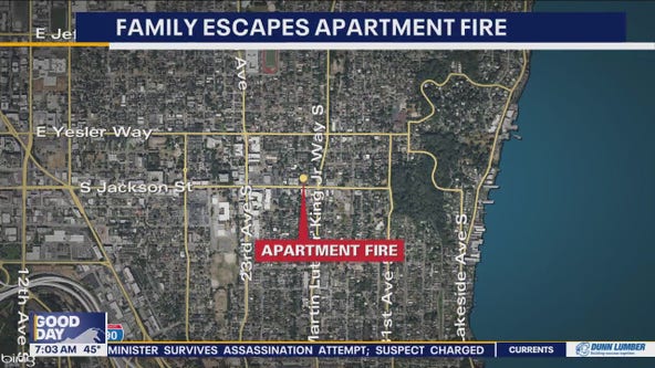 Family escapes apartment fire in Seattle's Central District