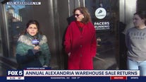 Speaking with small business owners at the Alexandria Warehouse Sale