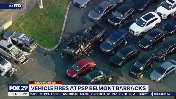 Several cars torched at Pennsylvania State Police impound lot in Philadelphia