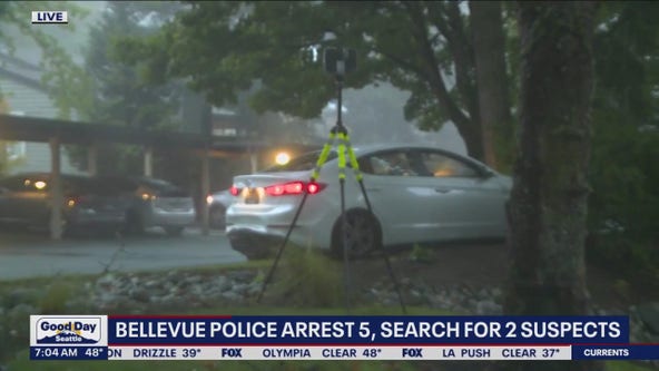 4 stolen cars recovered, 5 arrested after Bellevue crime spree