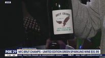Pennsylvania winery bottling limited edition green sparkling wine for the Super Bowl
