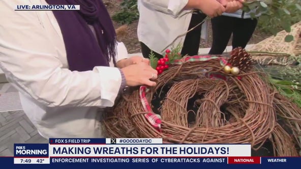 FOX 5's Ayesha Khan is live learning how to make homemade wreaths!