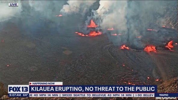 Kilauea erupting, no threat to the public