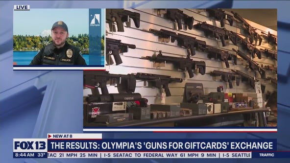 The results: Olympia's 'Guns for Gift Cards' exchange