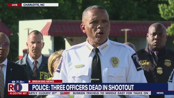 Three officers killed in North Carolina shootout