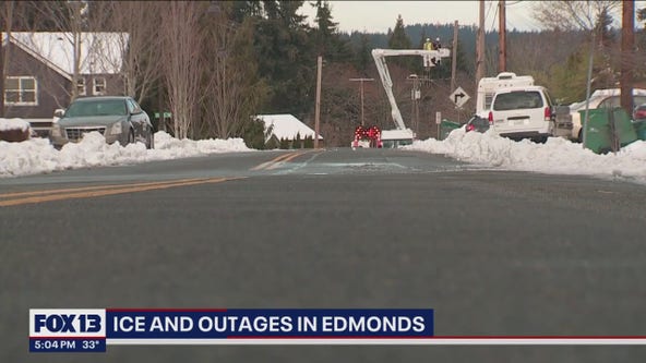 Power outages still reported in Edmonds from winter storm