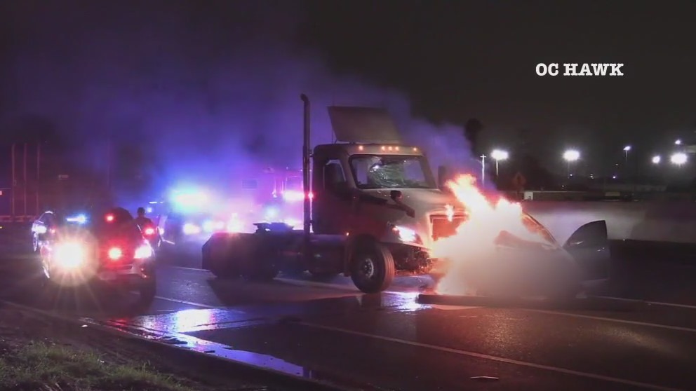 At least 1 dead in fiery pursuit crash on 710 Fwy