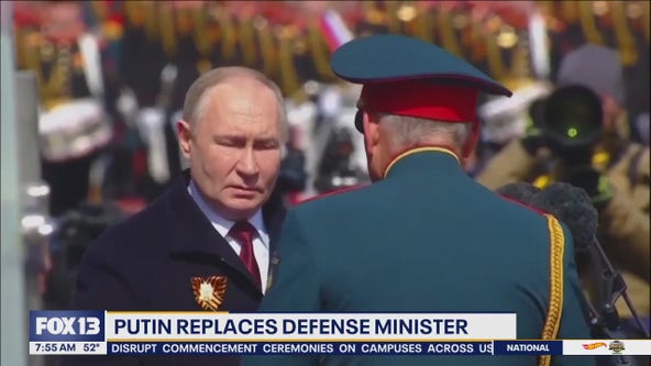 Putin replaces defense minister