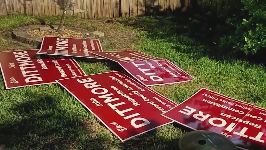 Thefts of campaign signs under investigation