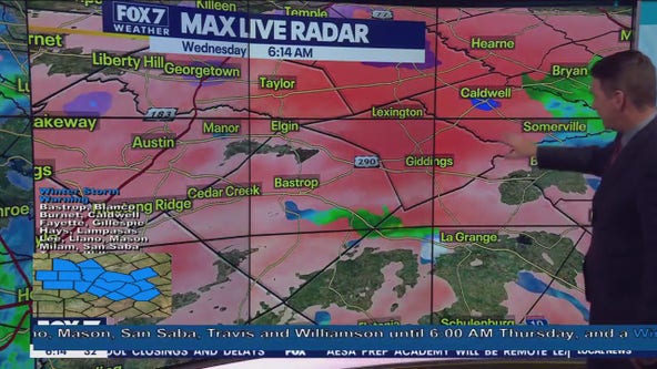 Central Texas weather: Freezing rain intensifies making road conditions dangerous
