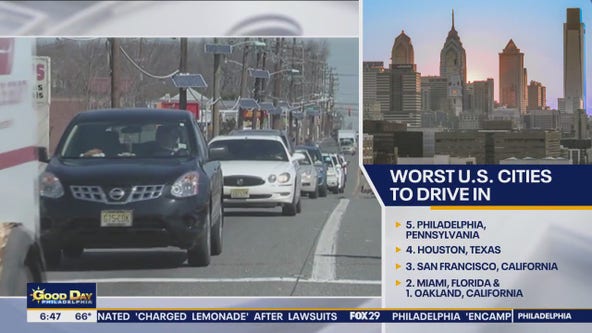 Philadelphia named one of the worst US cities to drive in