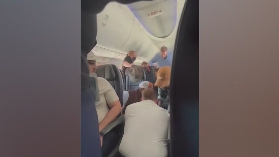 Man tries to open plane door mid-air