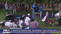 UT Arlington protesters set up "encampment"