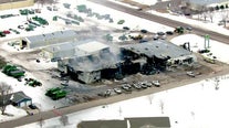 Madison, Minn. John Deere fire: Aerial video of damage