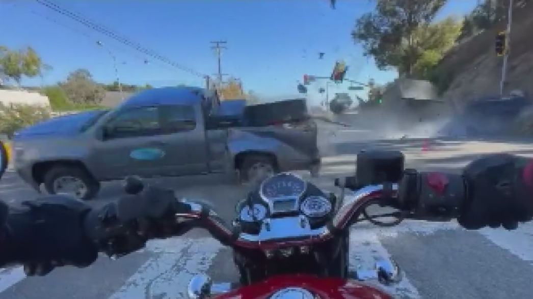 Motorcyclist survives after truck crashes into him on PCH