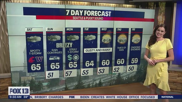Spotty thunderstorms and rain this weekend