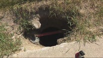 Grandmother fears for children's safety over large hole in Detroit