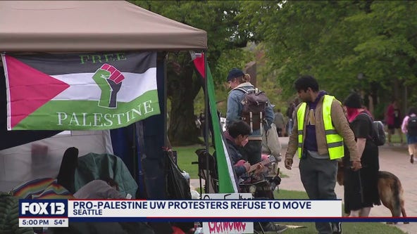 Pro-Palestine UW protesters refuse to move