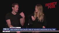 Mia Goth and Alexander Skarsgard talk new horror film 'Infinity Pool'