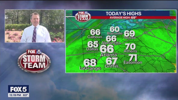 Thursday midday weather forecast