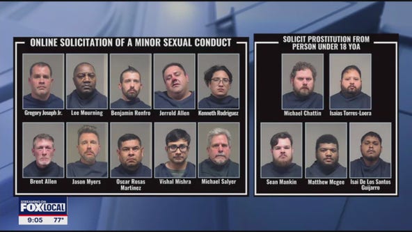 15 men arrested for soliciting minors online