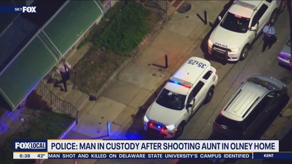 Man in custody after shooting aunt in Olney home