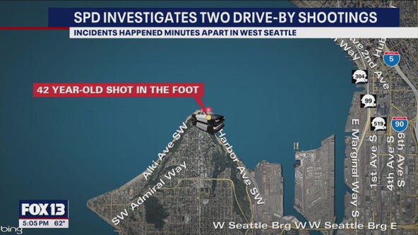 2 overnight drive-by shootings in West Seattle