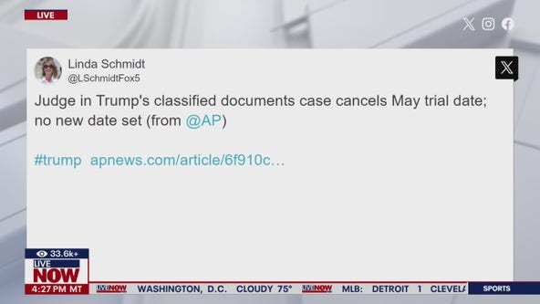 Trump's classified documents case trial date postponed